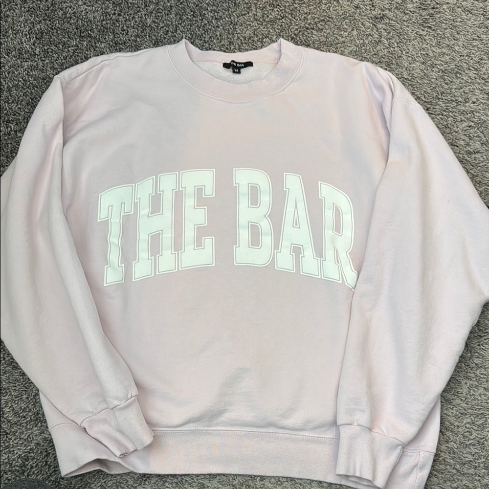 The Bar Pink crewneck Medium